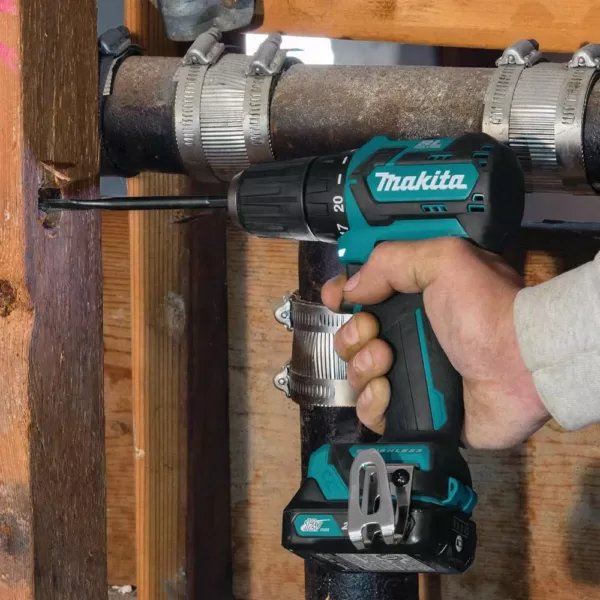 Makita 12-Volt Max CXT Lithium-Ion 3/8 in. Brushless Cordless Driver Drill Kit with (2) Batteries (2.0 Ah), Charger, Hard Case