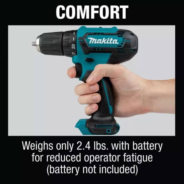 Makita 12-Volt CXT Lithium-Ion Cordless 3/8 in. Driver Drill (Tool-Only)