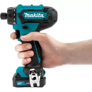 Makita 12-Volt max CXT Lithium-Ion Cordless1/4 in. Hex Screwdriver Kit, 2.0Ah