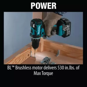 Makita 18-Volt LXT Lithium-Ion Compact Brushless Cordless 1/2 in. Driver-Drill Kit with (1) Battery 3.0Ah