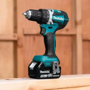 Makita 18-Volt LXT Lithium-Ion Compact Brushless Cordless 1/2 in. Driver-Drill Kit with Two 5.0 Ah Batteries, Charger, Bag