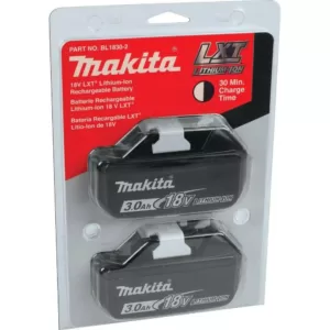 Makita 18-Volt LXT 3.0Ah Lithium-Ion Battery (2-Pack)