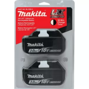 Makita 18-Volt LXT 3.0Ah Lithium-Ion Battery (2-Pack)