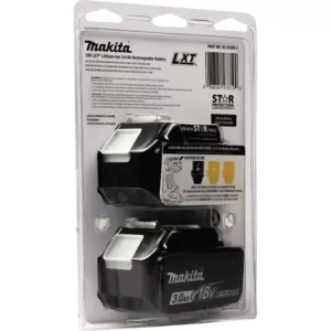 Makita 18-Volt LXT Lithium-Ion High Capacity Battery Pack 3.0Ah with Fuel Gauge (2-Pack)