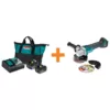 Makita 18-Volt LXT 4.0 Ah Battery and Rapid Optimum Charger Starter Pack with Bonus 18-Volt LXT Brushless Cut-Off/Angle Grinder