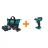 Makita 18-Volt LXT 4.0 Ah Battery and Rapid Optimum Charger Starter Pack with Bonus 18V LXT 1/4 in. Cordless Impact Driver