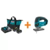 Makita 18-Volt LXT 4.0 Ah Battery and Rapid Optimum Charger Starter Pack with Bonus 18-Volt LXT Cordless Jig Saw (Tool-Only)