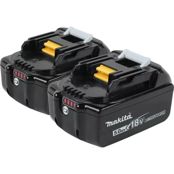 Makita 18-Volt LXT Lithium-Ion High Capacity Battery Pack 5.0 Ah with LED Charge Level Indicator (2-Pack)