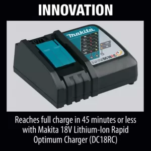 Makita 18-Volt LXT Lithium-Ion Battery and Rapid Optimum Charger Starter Pack (5.0Ah)