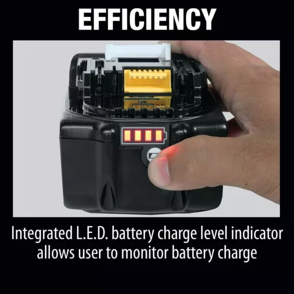 Makita 18-Volt LXT Lithium-Ion Battery and Rapid Optimum Charger Starter Pack (5.0Ah)