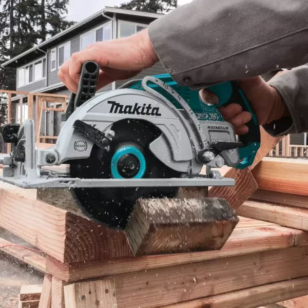 Makita 18-Volt X2 LXT Brushless Cordless Rear Handle 7-1/4 in. Circular Saw with Bonus Recip Saw, 2 Batteries 5.0 Ah