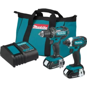 Makita 18-Volt LXT Lithium-Ion Compact 2-Piece Combo Kit (Driver-Drill/Impact Driver)