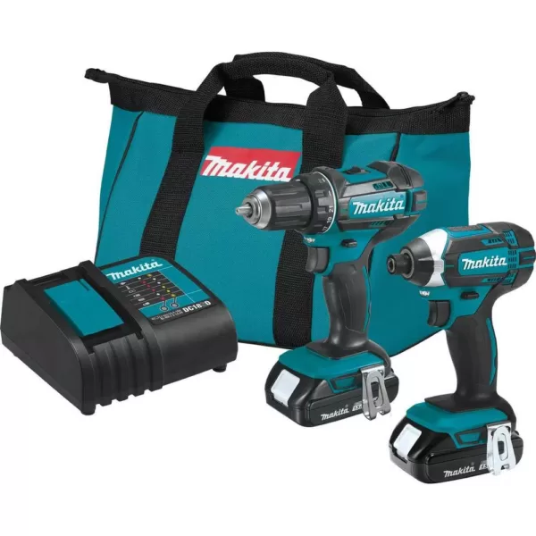 Makita 18-Volt LXT Lithium-Ion Compact 2-Piece Combo Kit (Driver-Drill/Impact Driver)