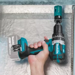 Makita 18V LXT 1/2 in. Brushless Hammer Driver-Drill, 6-1/2 in. Circ Saw and Recip Saw with bonus 18V LXT Starter Pack