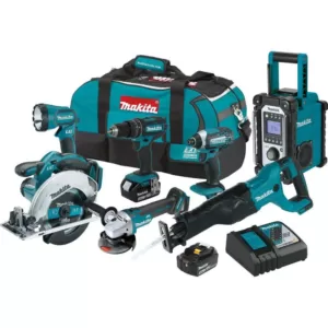 Makita 18-Volt 3.0Ah LXT Lithium-Ion Cordless Combo Kit (7-Piece)