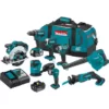 Makita 18-Volt LXT Lithium-Ion 8-Piece Kit Drill/ Impact Drvr/ Circ Saw/ Recip Saw/ Sander/ Impact Wrench/ Blower/ Light 3. 0Ah