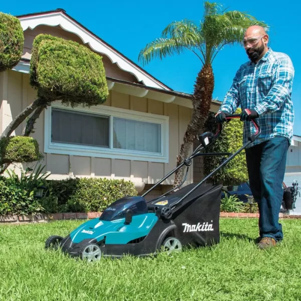 Makita 17 in. 5.0 Ah 18-Volt X2 (36-Volt) LXT Lithium-Ion Cordless Walk Behind Push Lawn Mower Kit