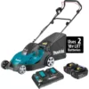 Makita 17 in. 5.0 Ah 18-Volt X2 (36-Volt) LXT Lithium-Ion Cordless Walk Behind Push Lawn Mower Kit