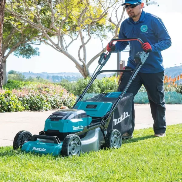 Makita 21 in. 18-Volt X2 (36-Volt) LXT Lithium-Ion Cordless Walk Behind Push Lawn Mower Kit with 4 Batteries (5.0 Ah)