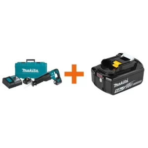 Makita 18-Volt 5.0Ah LXT Lithium-Ion Brushless Cordless Recipro Saw Kit with bonus 18-Volt LXT Lithium-Ion Battery Pack 5.0Ah