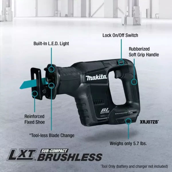 Makita 18-Volt LXT Lithium-Ion Sub-Compact Brushless Cordless Reciprocating Saw (Tool-Only)