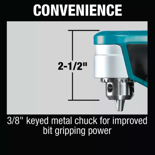 Makita 12-Volt MAX CXT Lithium-Ion Cordless 3/8 in. Right Angle Drill Kit (2.0 Ah)