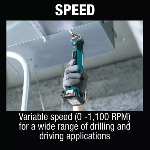 Makita 12-Volt MAX CXT Lithium-Ion Cordless 3/8 in. Right Angle Drill Kit (2.0 Ah)