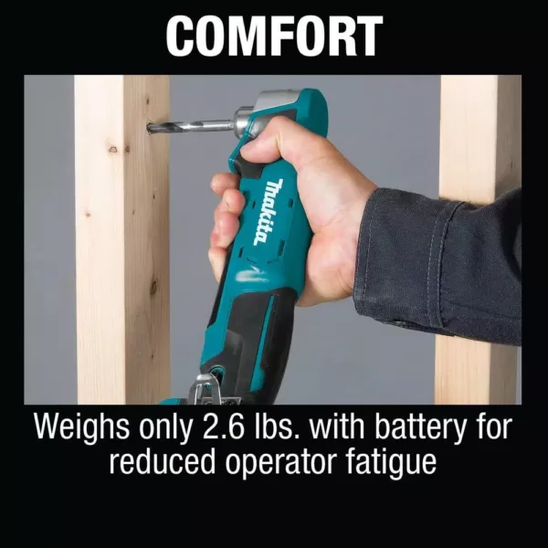 Makita 12-Volt MAX CXT Lithium-Ion Cordless 3/8 in. Right Angle Drill Kit (2.0 Ah)