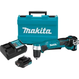 Makita 12-Volt MAX CXT Lithium-Ion Cordless 3/8 in. Right Angle Drill Kit (2.0 Ah)