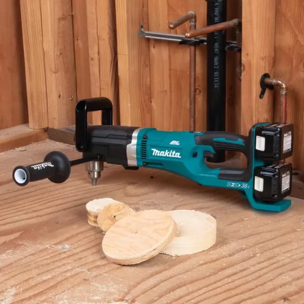 Makita 18-Volt X2 (36-Volt) 5.0 Ah LXT Lithium-Ion Brushless Cordless 1/2 in. Right Angle Drill Kit