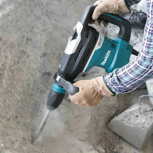 Makita 11 Amp 1-9/16 in. Corded SDS-MAX Concrete/Masonry AVT Rotary Hammer Drill w/ Vacuum Hose and Dust Extraction Attachment