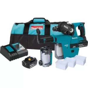 Makita 18V LXT Li-Ion 1 in. Brushless SDS-Plus Rotary Hammer Drill Kit 5.0Ah with bonus 18V LXT Brushless 2-Pc. Combo Kit 5.0Ah