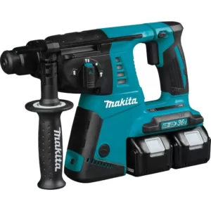 Makita 18-Volt X2 LXT (36-Volt) 1 in. SDS-Plus Rotary Hammer Kit 5.0Ah with Bonus 18V LXT 1/2 in. 3-Speed Impact Wrench