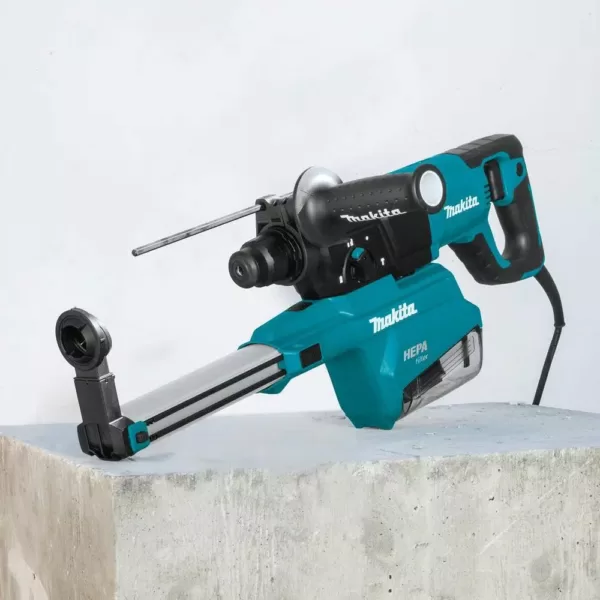 Makita 1 in. AVT Rotary Hammer Accepts SDS-PLUS Bits with HEPA Dust Extractor 3-Mode Variable Speed Case (D-Handle)