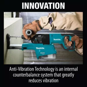 Makita 1 in. AVT Rotary Hammer Accepts SDS-PLUS Bits with HEPA Dust Extractor 3-Mode Variable Speed Case (D-Handle)