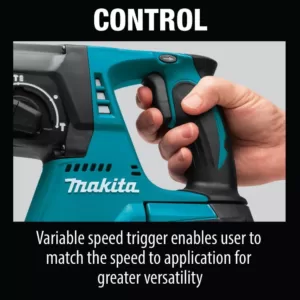 Makita 18V LXT 1 in. Brushless Cordless SDS-Plus Concrete/Masonry Rotary Hammer Drill Kit w/Bonus Dust Extraction Attachment