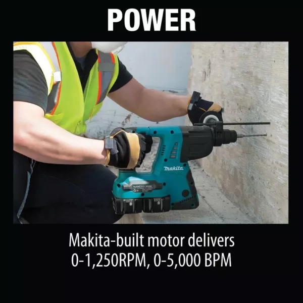 Makita 18-Volt X2 LXT Li-Ion (36-Volt) 1 in. Cordless SDS-Plus Concrete/Masonry Rotary Hammer Drill with (2) Batteries 5.0Ah