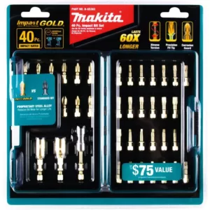 Makita Impact Gold Drive Bit Set (40-Piece)