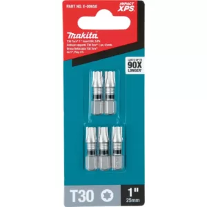 Makita IMPACT XPS T30 Torx 1 in. Insert Bit (5-Pack)