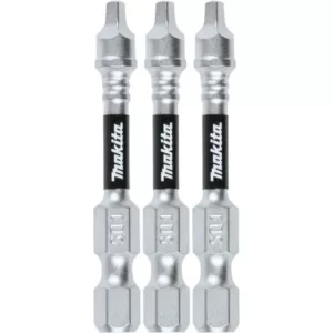 Makita Impact XPS #1 Square 2 in. Power Bit (3-Pack)