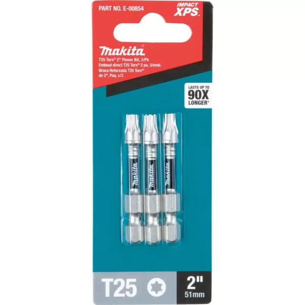 Makita IMPACT XPS T25 Torx 2 in. Power Bit (3-Pack)