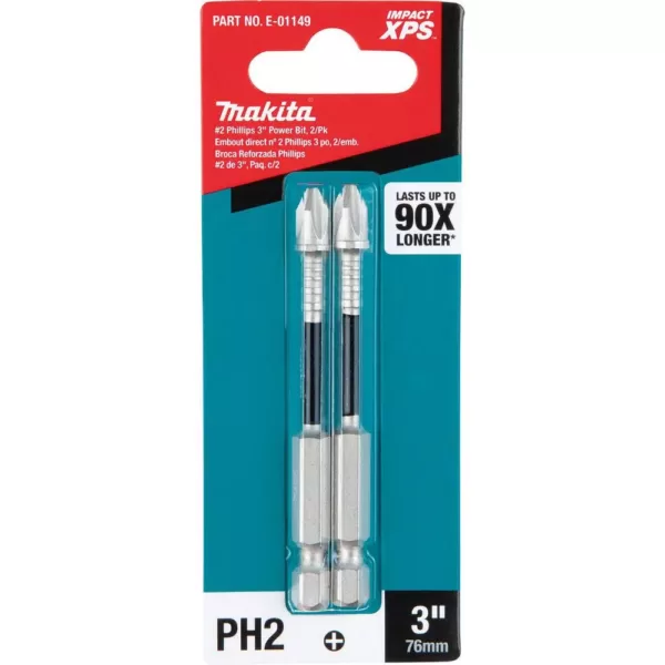 Makita IMPACT XPS #2 Phillips 3 in. Power Bit (2-Pack)