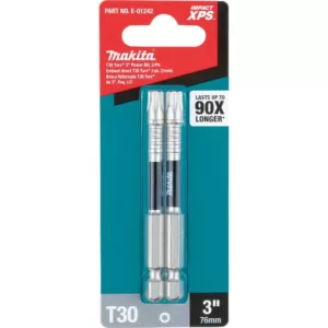 Makita IMPACT XPS T30 Torx 3 in. Power Bit (2-Pack)