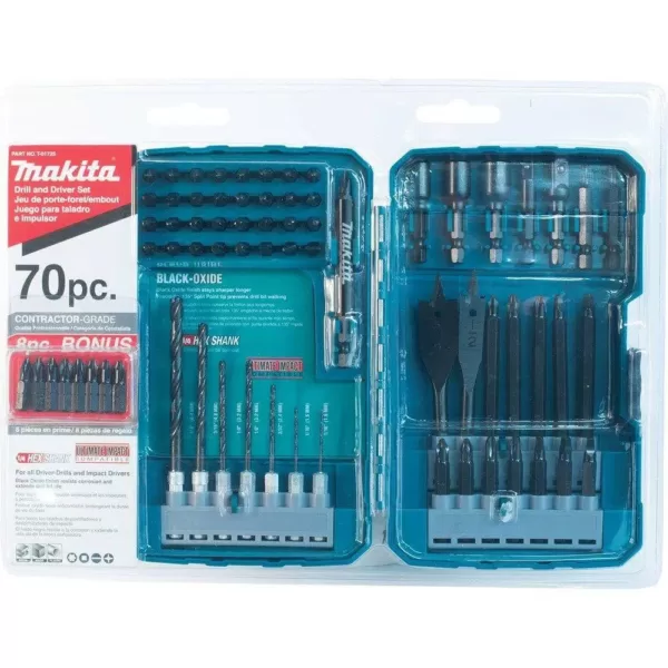 Makita Impact Drill-Driver Bit Set (70-Piece), Steel