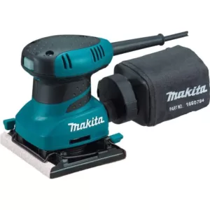 Makita 2 Amp Corded 1/4 Sheet Finishing Sander with 60G Paper, 100G Paper, 150G Paper, Dust Bag and Punch Plate