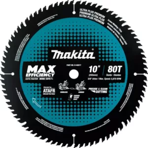 Makita 10 in. 80T Carbide-Tipped Max Efficiency Miter Saw Blade