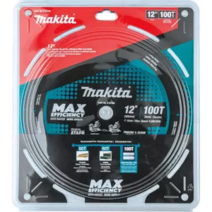 Makita 12 in. 100T Carbide-Tipped Max Efficiency Miter Saw Blade