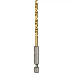 Makita 5/32 in. Titanium Coated Drill Bit with 1/4 in. Hex Shank