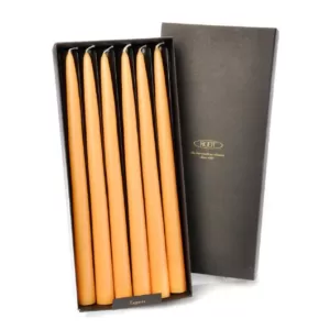 ROOT CANDLES 12 in. Dipped Taper Mandarin Dinner Candle (Box of 12)