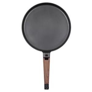 MasterPan Designer Series 11 in. Non-Stick Cast Aluminum Crepe Pan with Detachable Handle in Black